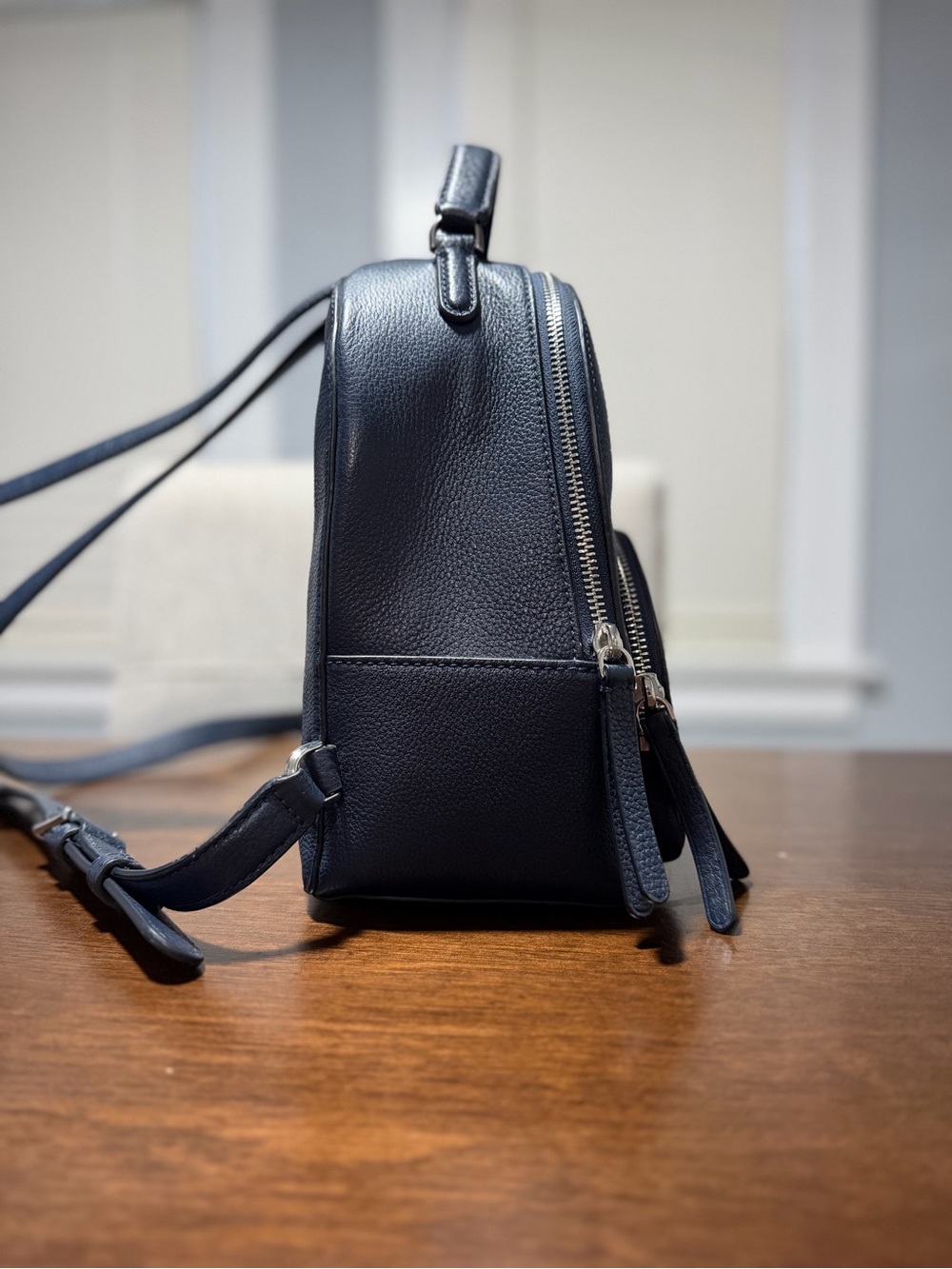 Kate Spade New York Navy BlueLeather Small Backpack - Picture 3 of 9